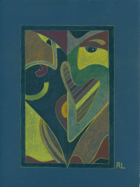 Totemic Panels - colored pencil